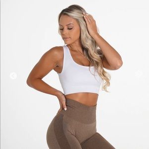 Nvgtn Eclipse seamless open back bra in white